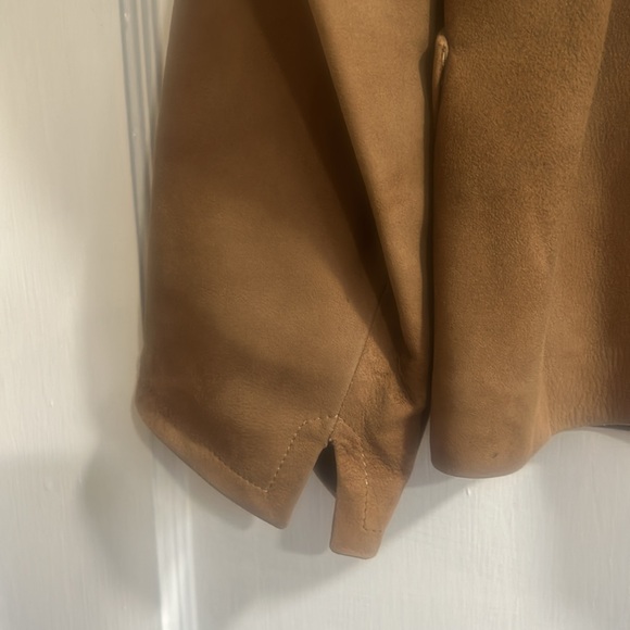 Women’s vintage suede jacket tan lined - Picture 8 of 9